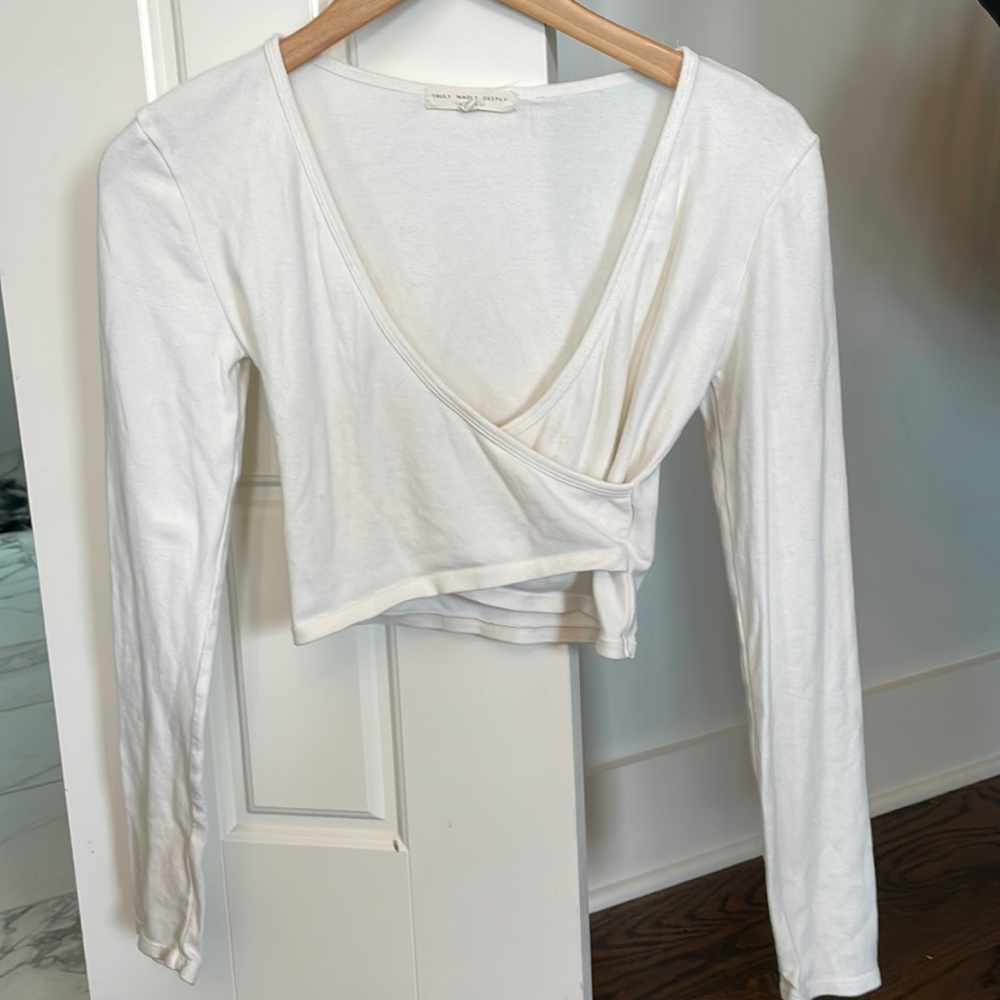 Truly Madly Deeply Los Angeles Wrap Crop Top